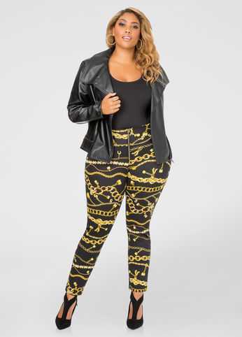 Status Print Techno Skinny Pant