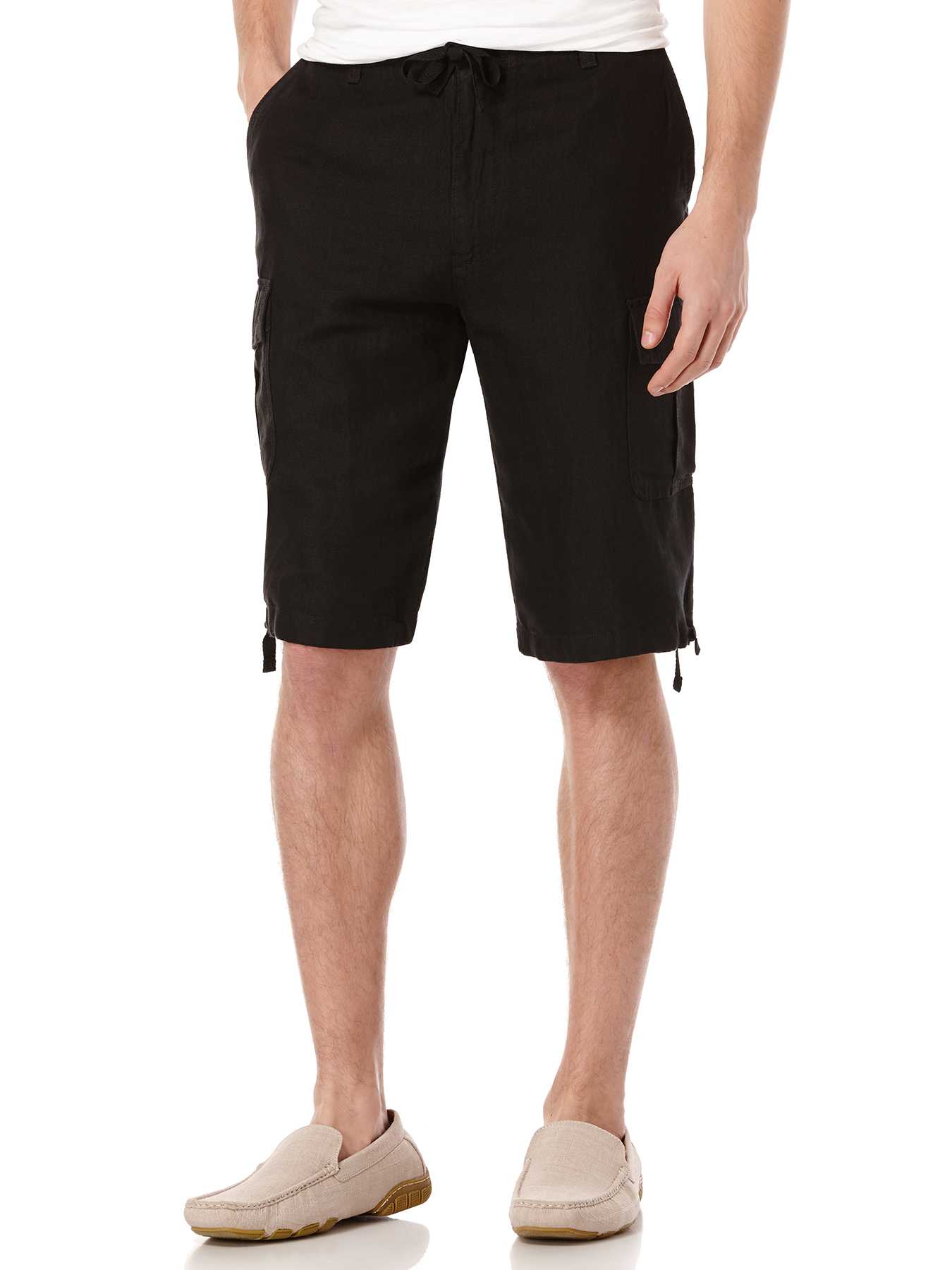 Perry Ellis Linen Cotton Drawstring Cargo Short