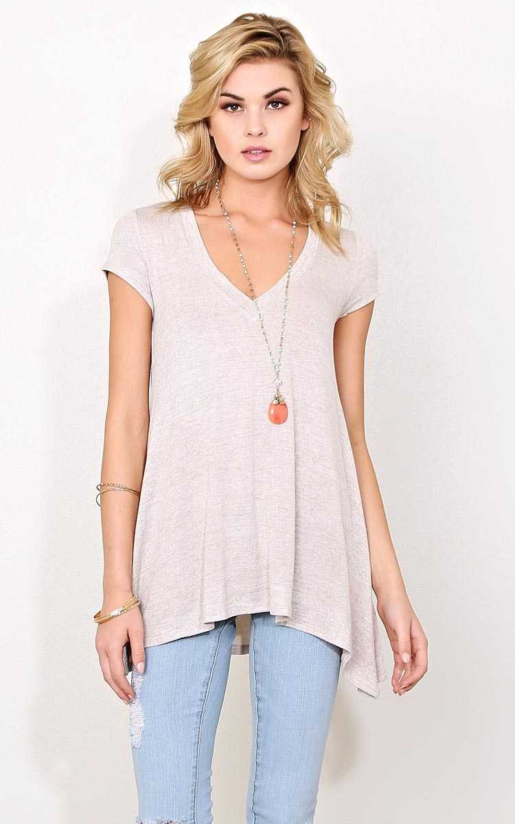 Oatmeal Sedona Knit Top - - Oatmeal in Size by Styles For Less