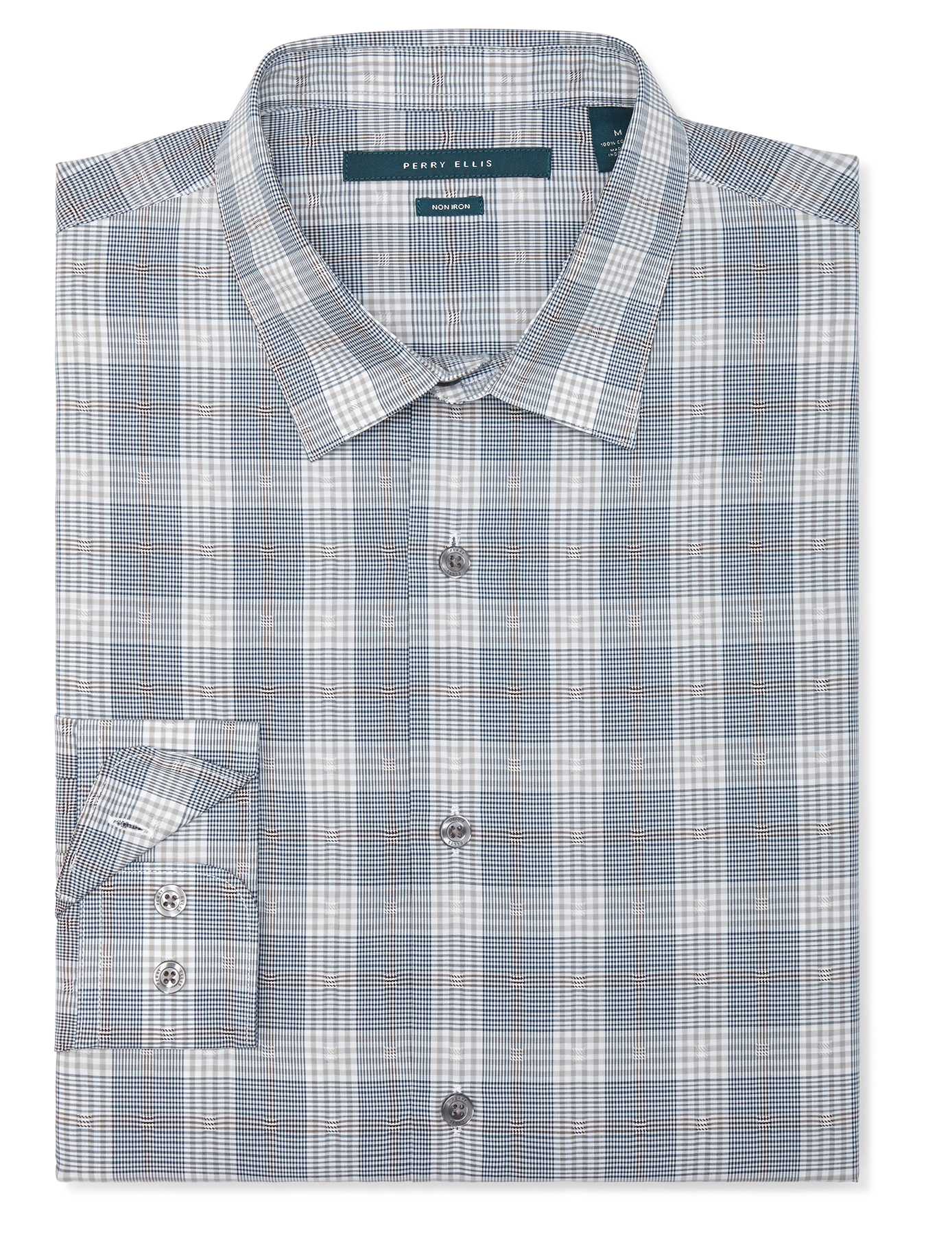 Perry Ellis Bold Mini Check Dobby Shirt