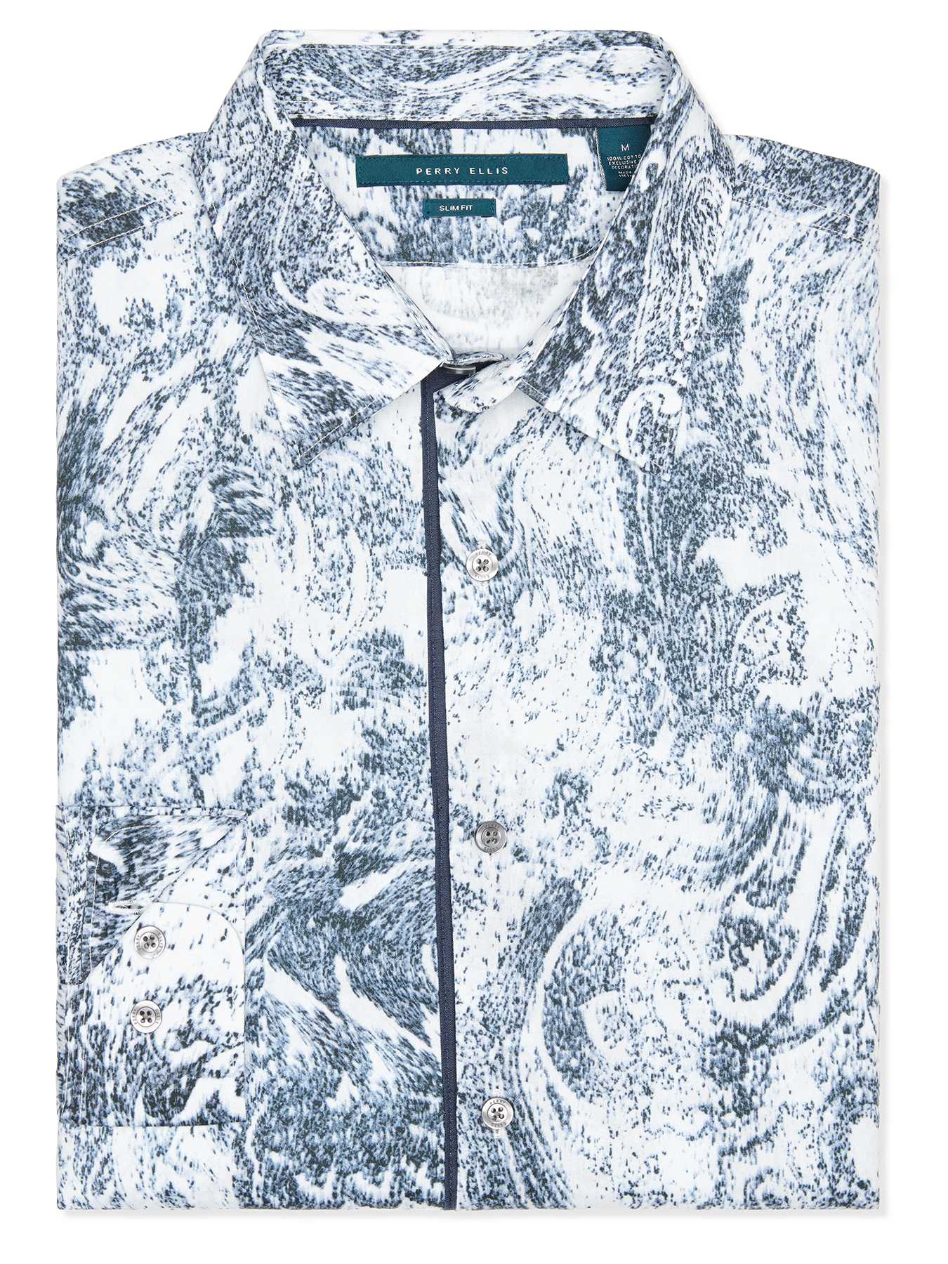 Perry Ellis Slim Fit Exclusive Large Paisley Shirt