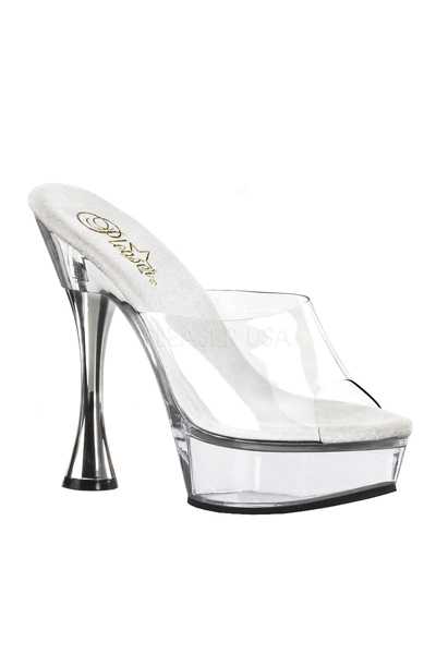 Clear Slip On Platform High Heels