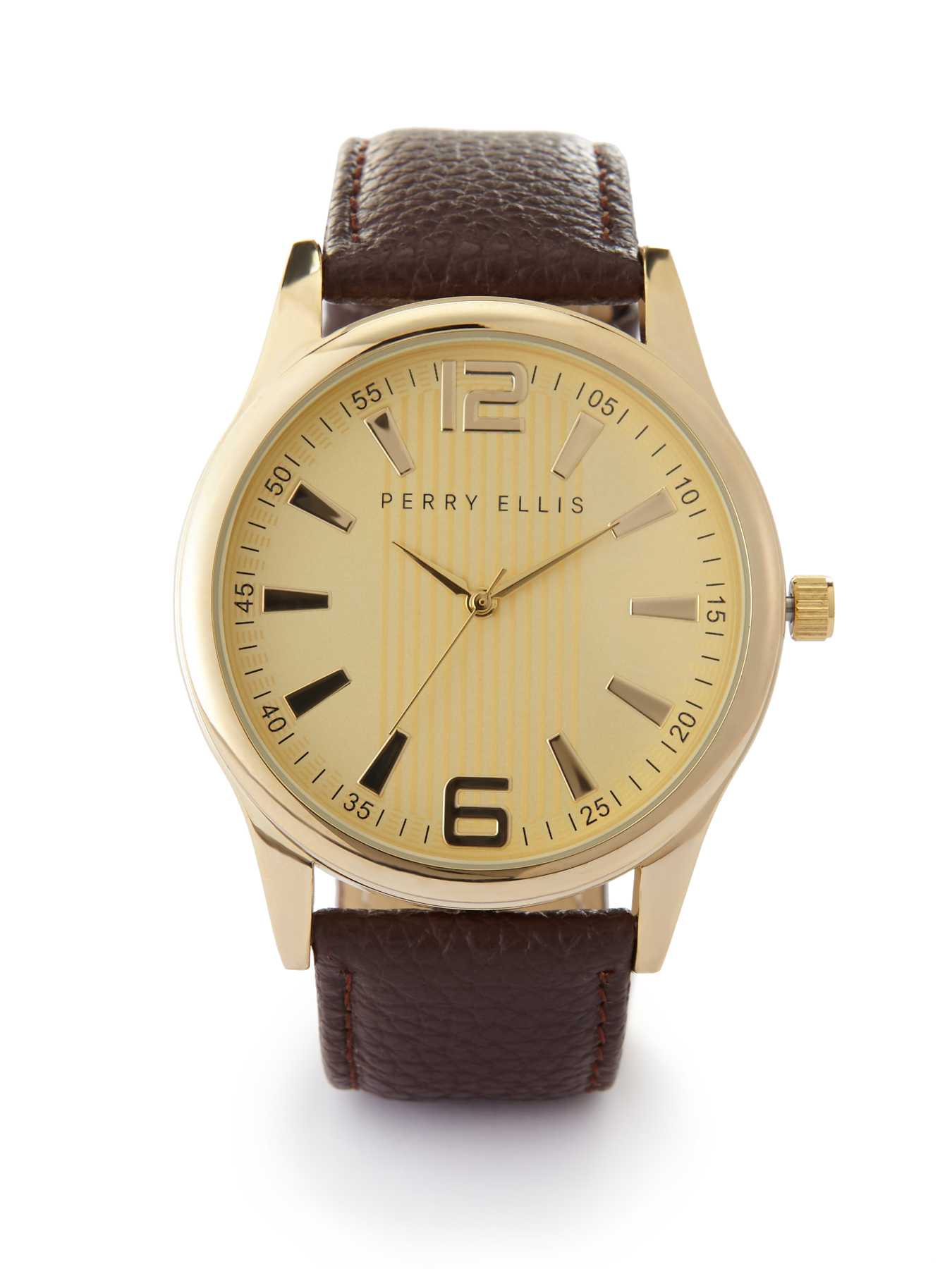 Perry Ellis Pebbled Strap Watch