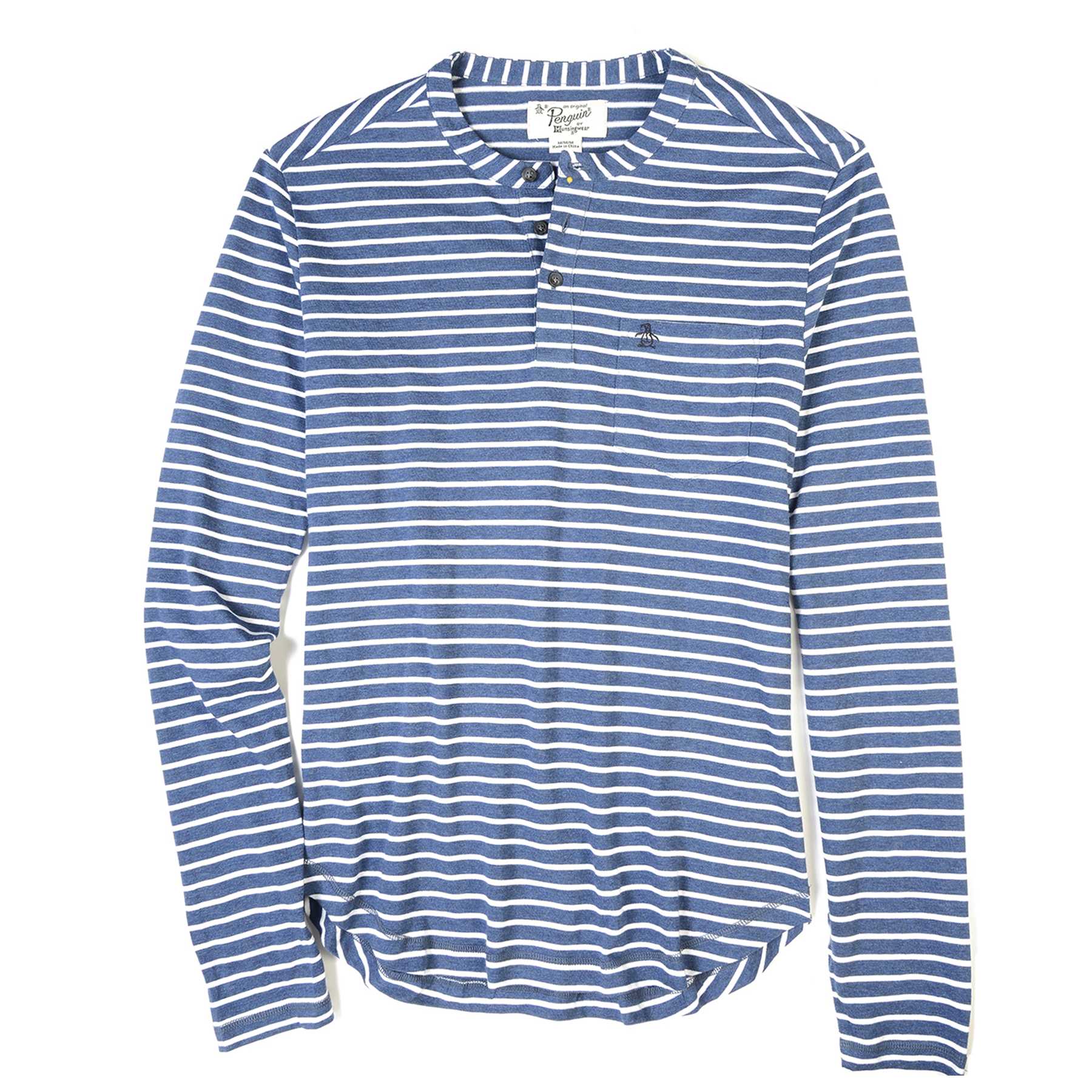 Original Penguin SNOW YARN FEEDER STRIPE HENLEY