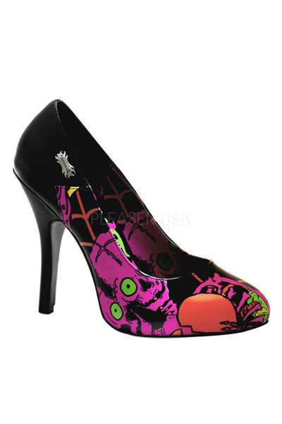 Black Zombie Printed Pump High Heels
