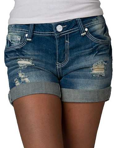 ESSENTIALS WOMENS Blue Clothing / Denim Shorts