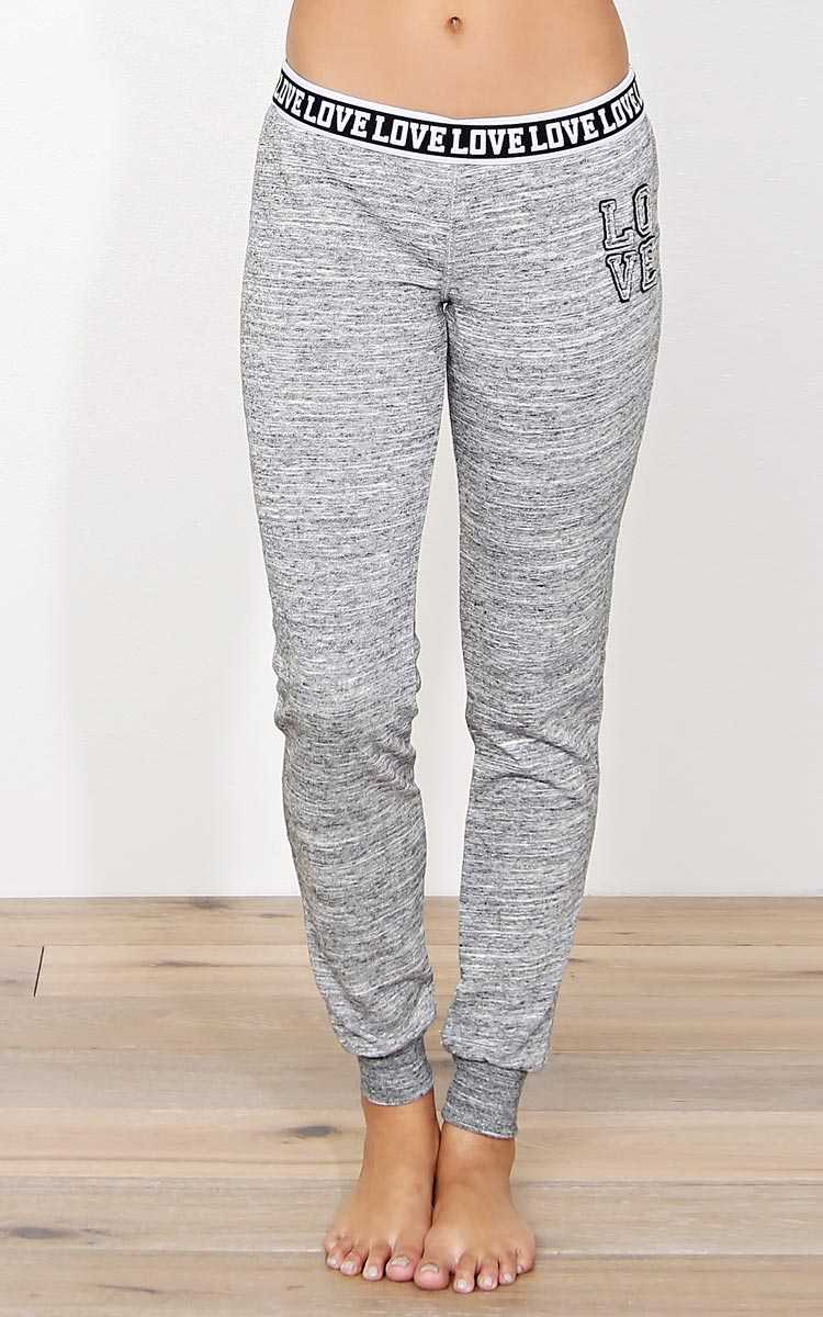 LOVE To Lounge Knit Joggers - - Black/White in Size by Styles For Less