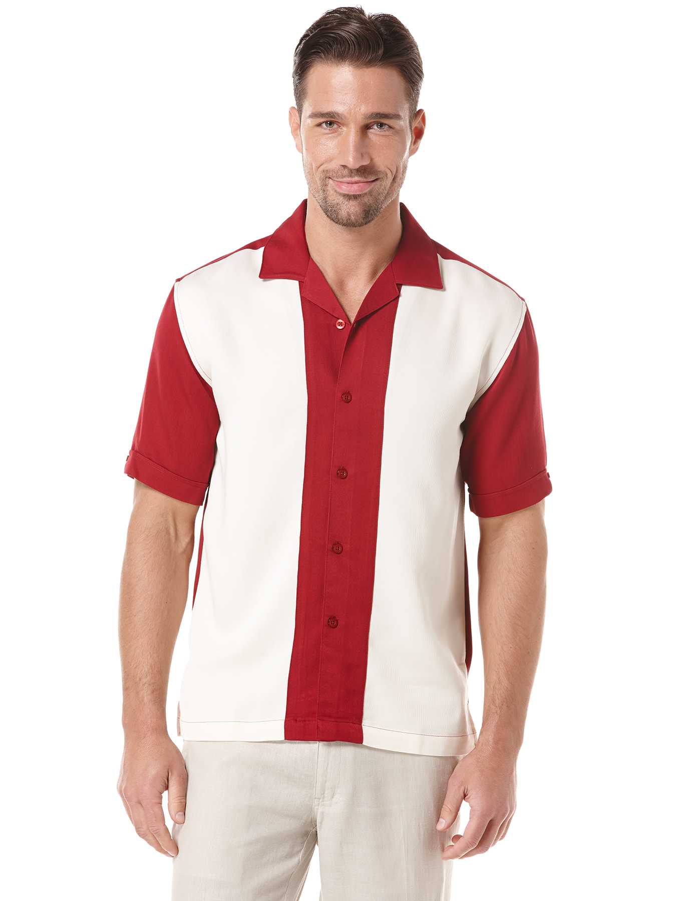 Cubavera Rayon Polyester Pieced Shirt