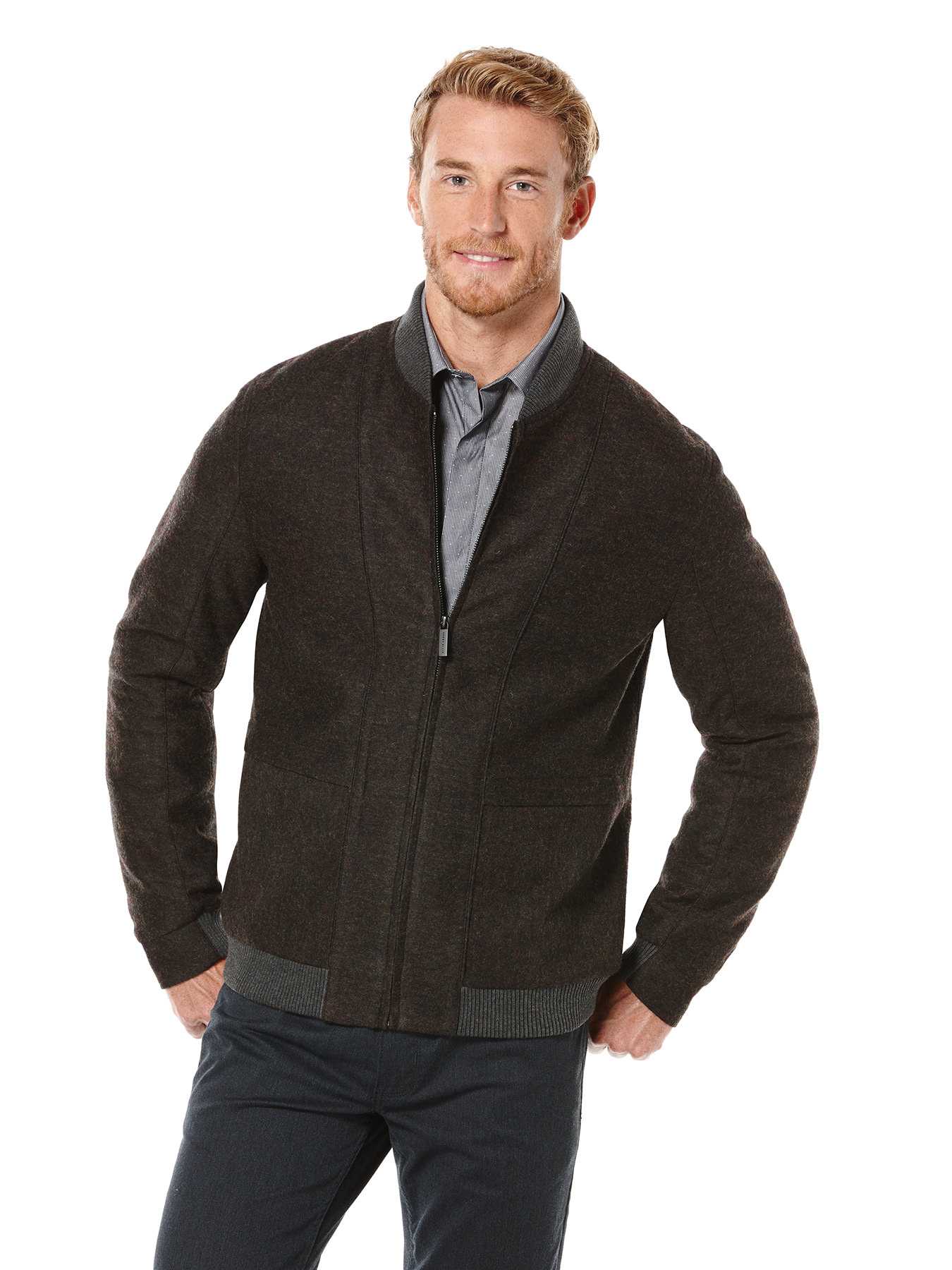 Perry Ellis Multicolor Bomber Jacket