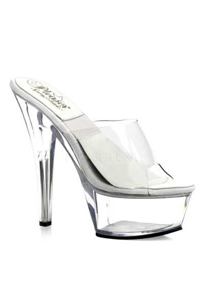 Clear Slip On Platform High Heels