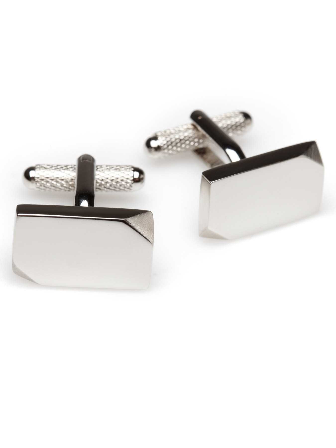 Perry Ellis Classic Silver Cufflink