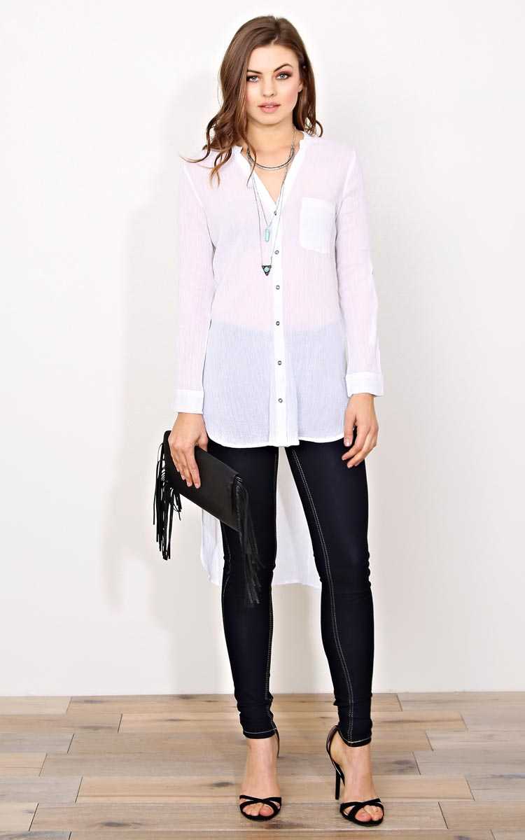 Marrakesh Gauze Woven Tunic - - White in Size by Styles For Less