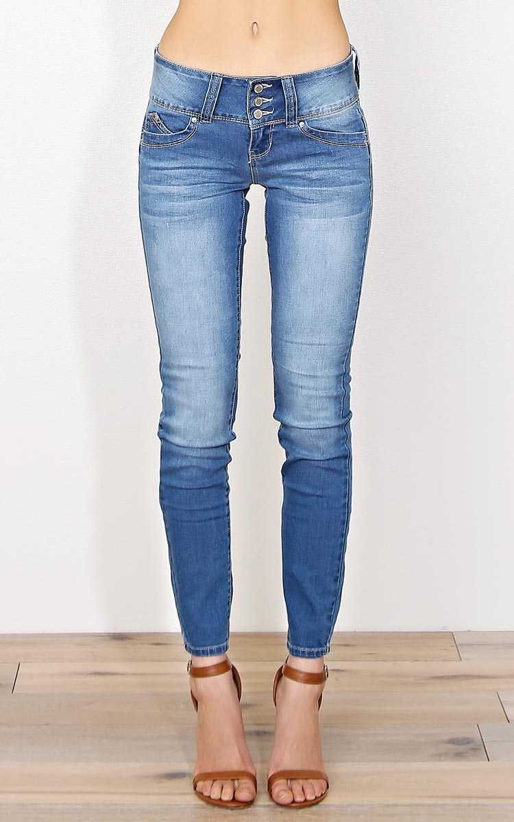 YMI Medium Wash High Rise Skinny Jeans - Med Wash in Size by Styles For Less