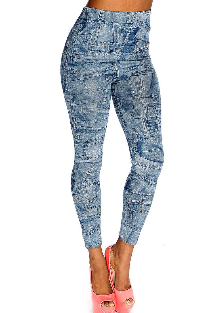 Sexy Yoga Pants Navy Pockets Waist Leggings