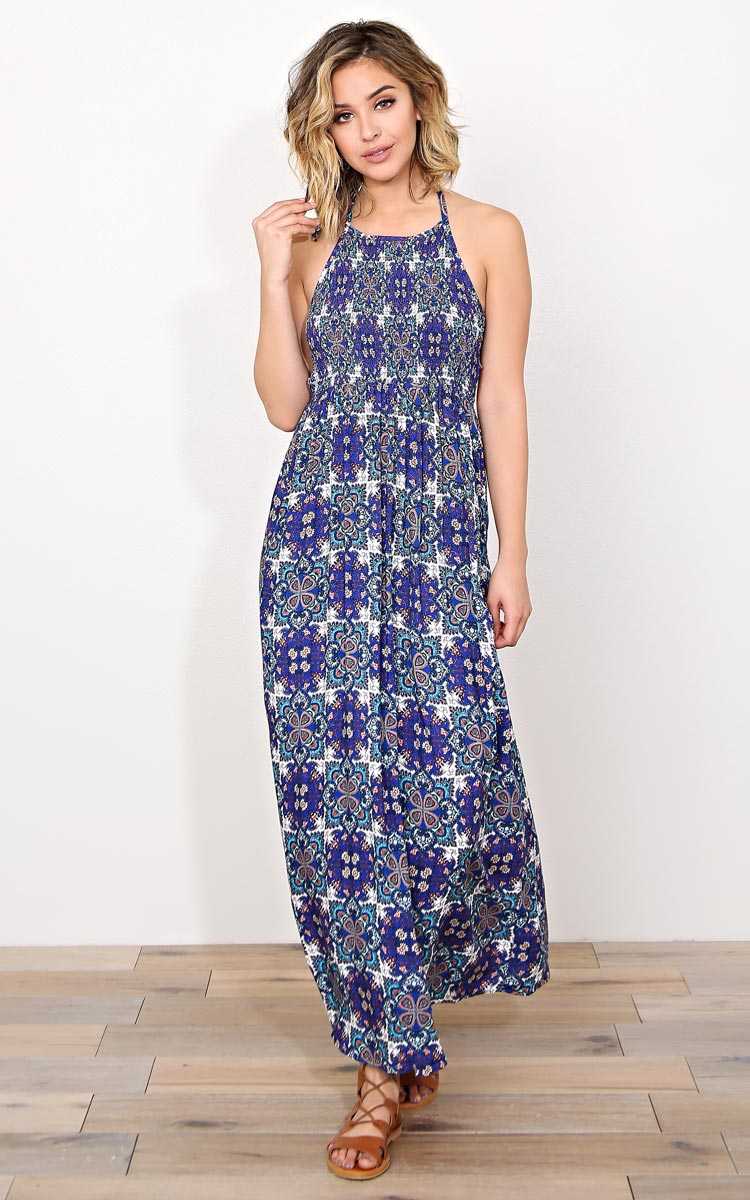 Boho Spring Woven Maxi Dress - LGE - Combo in Size Large by Styles For Less