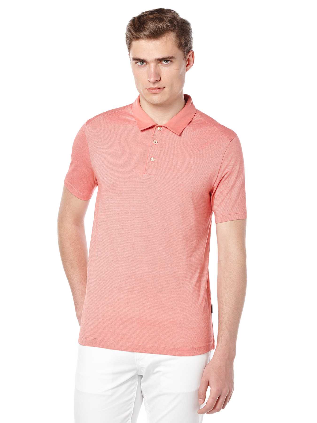 Perry Ellis Short Sleeve Thin Stripe Polo