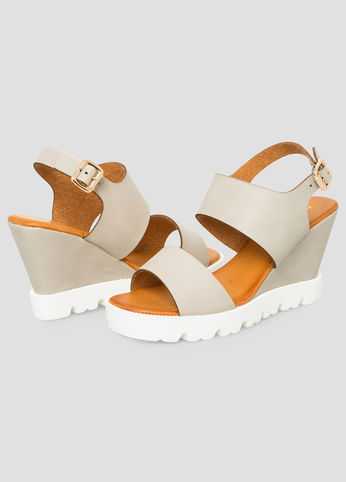 Lugged Wedge Sandal - Wide Width