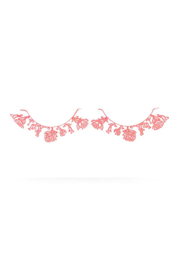 Red Plastic Design Faux Eyelashes