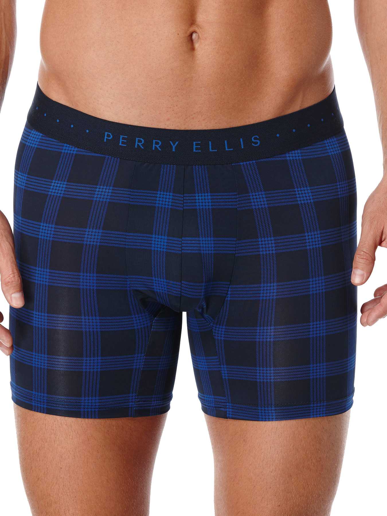 Perry Ellis Luxe Plaid Boxer Brief