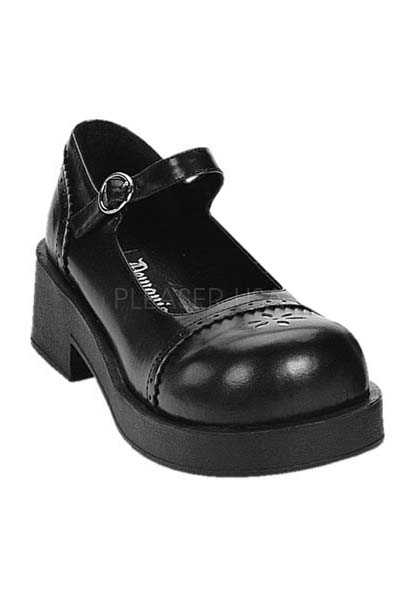 Black Scoop Vamp Maryjane Style High Heels