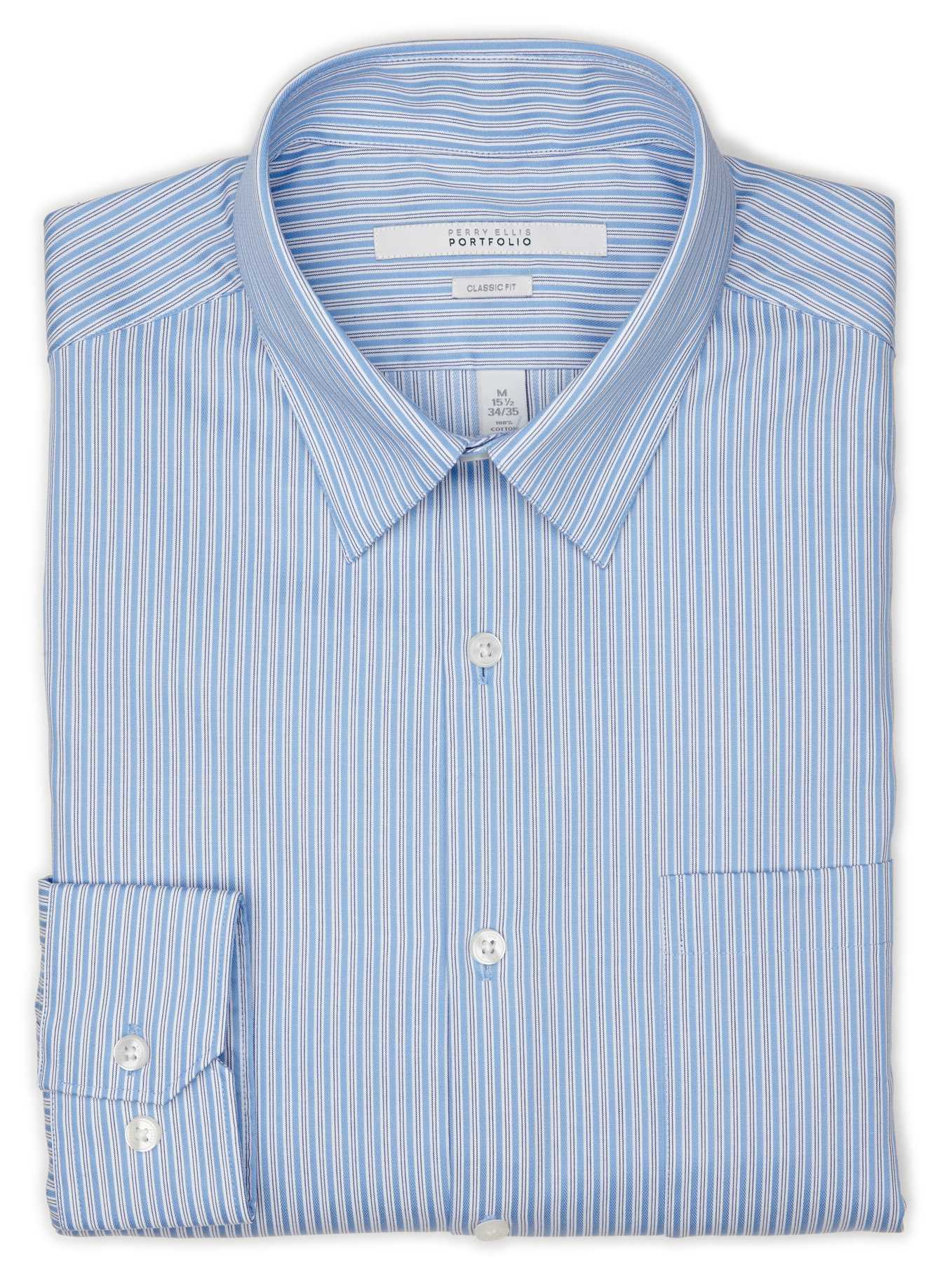Perry Ellis Classic Fit Mini Chevron Portfolio Dress Shirt