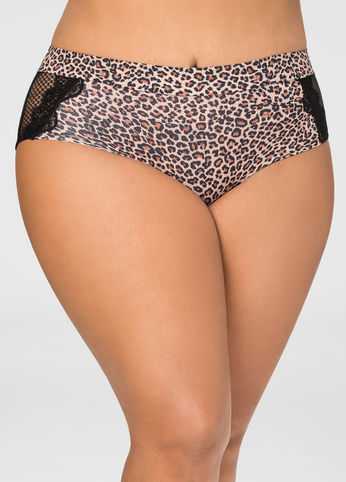 Micro Mesh Back Leopard Panty