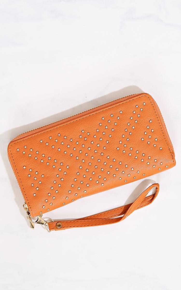 Stud Shock Zippered Wallet - N/S - Black by Styles For Less