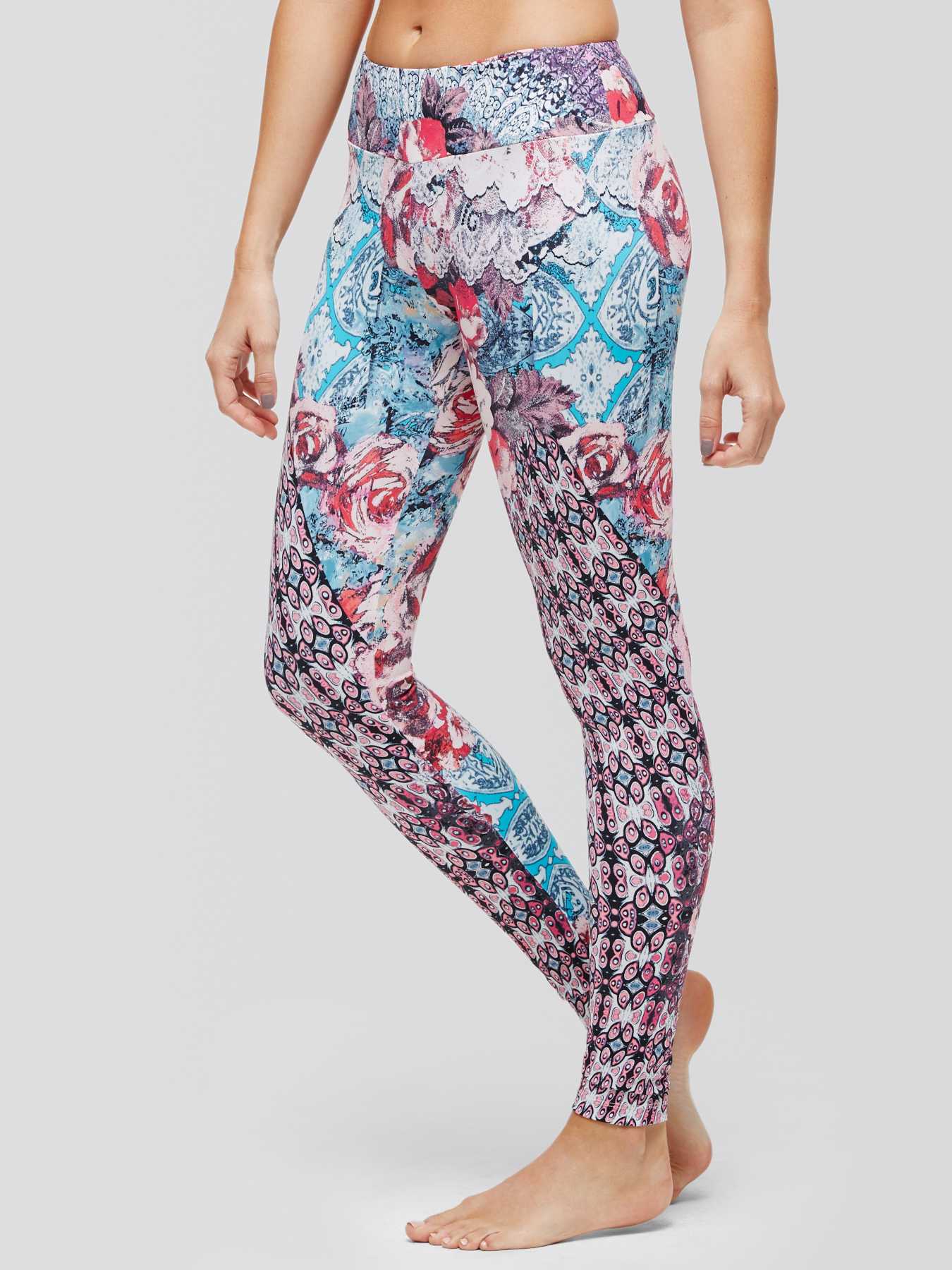 Peony Lace Floral Print Leggings