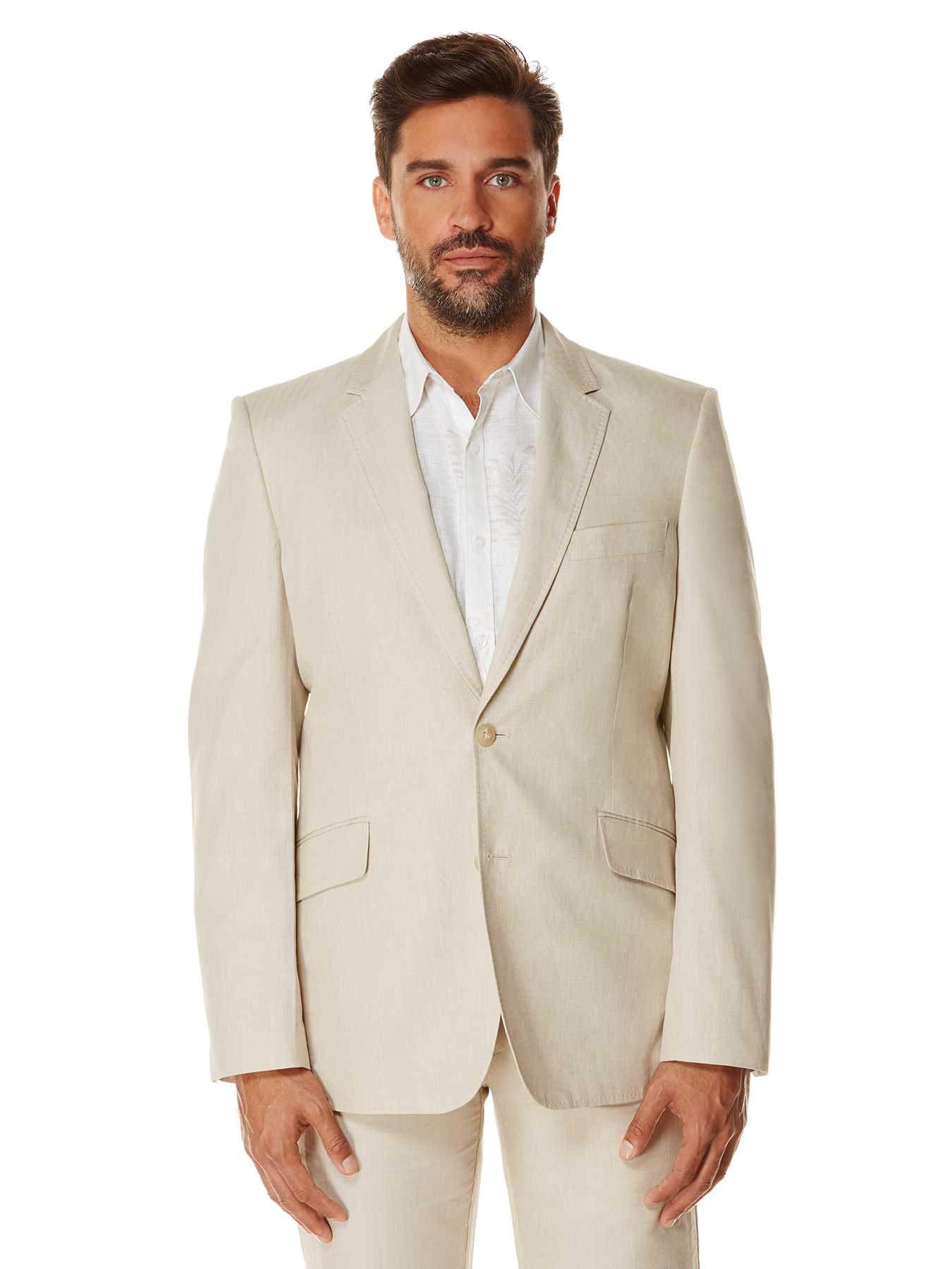 Cubavera Cotton Linen Herringbone Blazer