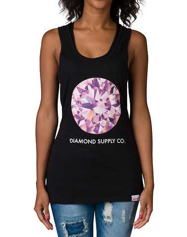DIAMOND SUPPLY WOMEN WOMENS Black Clothing / Tank Tops L