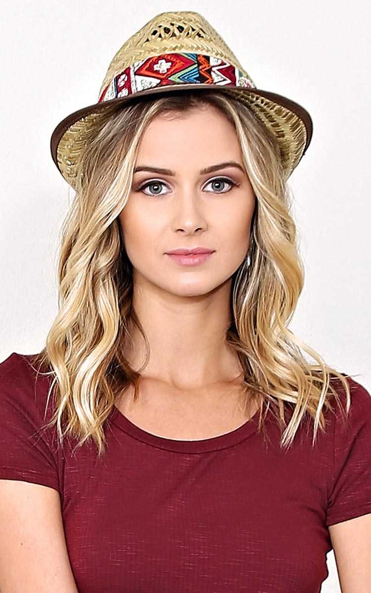 Tropical Getaway Straw Fedora - N/S - Natural by Styles For Less