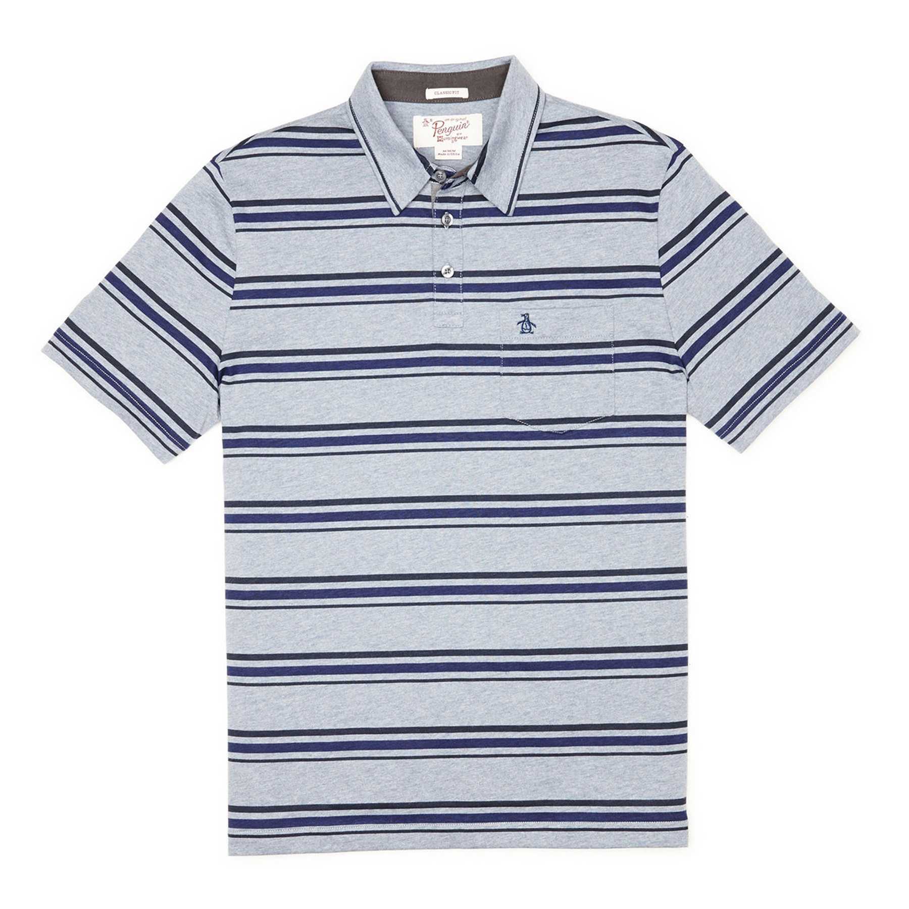 Original Penguin STRIPE HEATHERED POLO