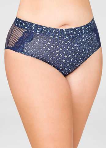 Micro Mesh Back Leopard Panty