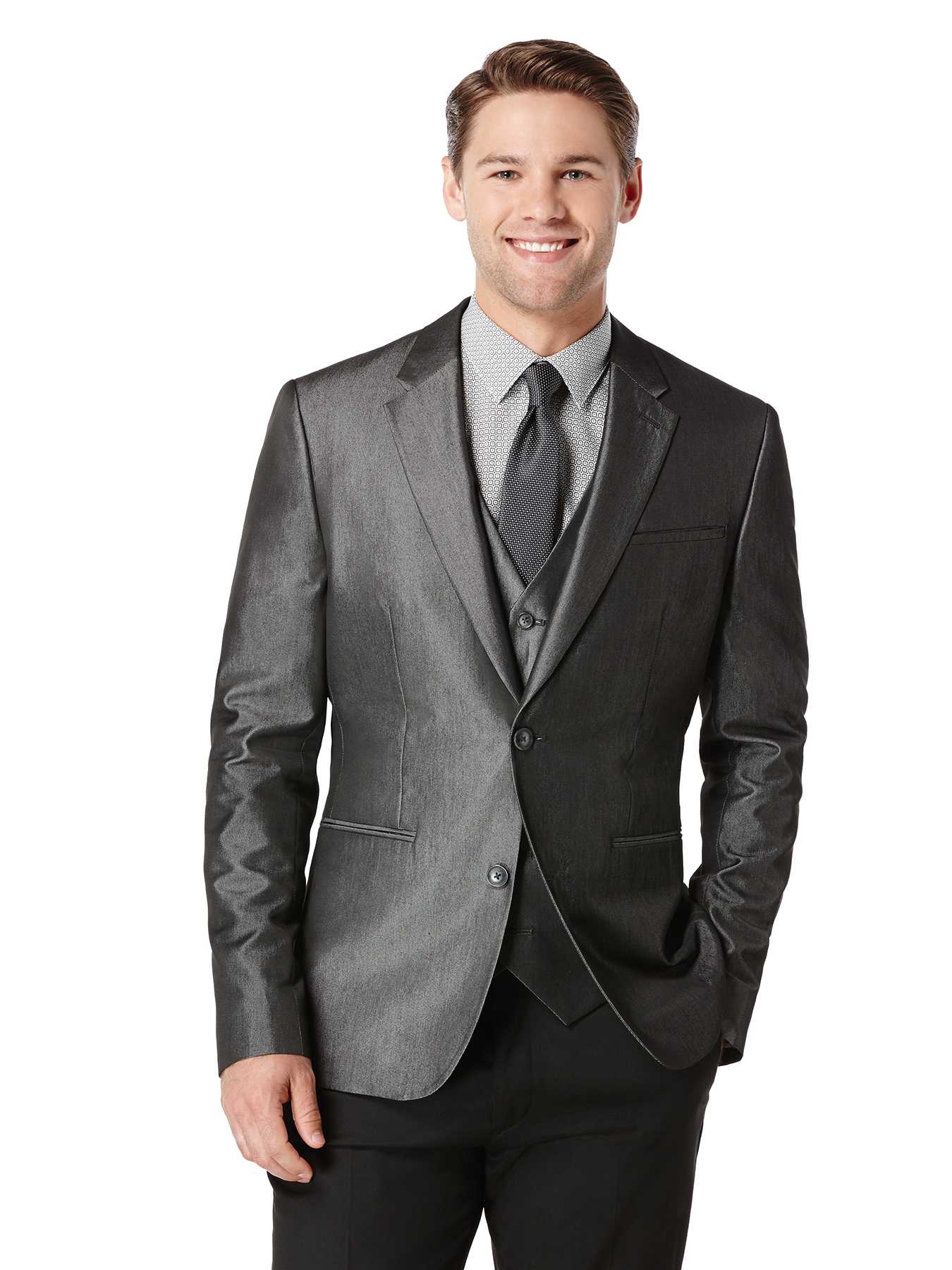 Perry Ellis Big and Tall Iridescent Twill Suit Jacket