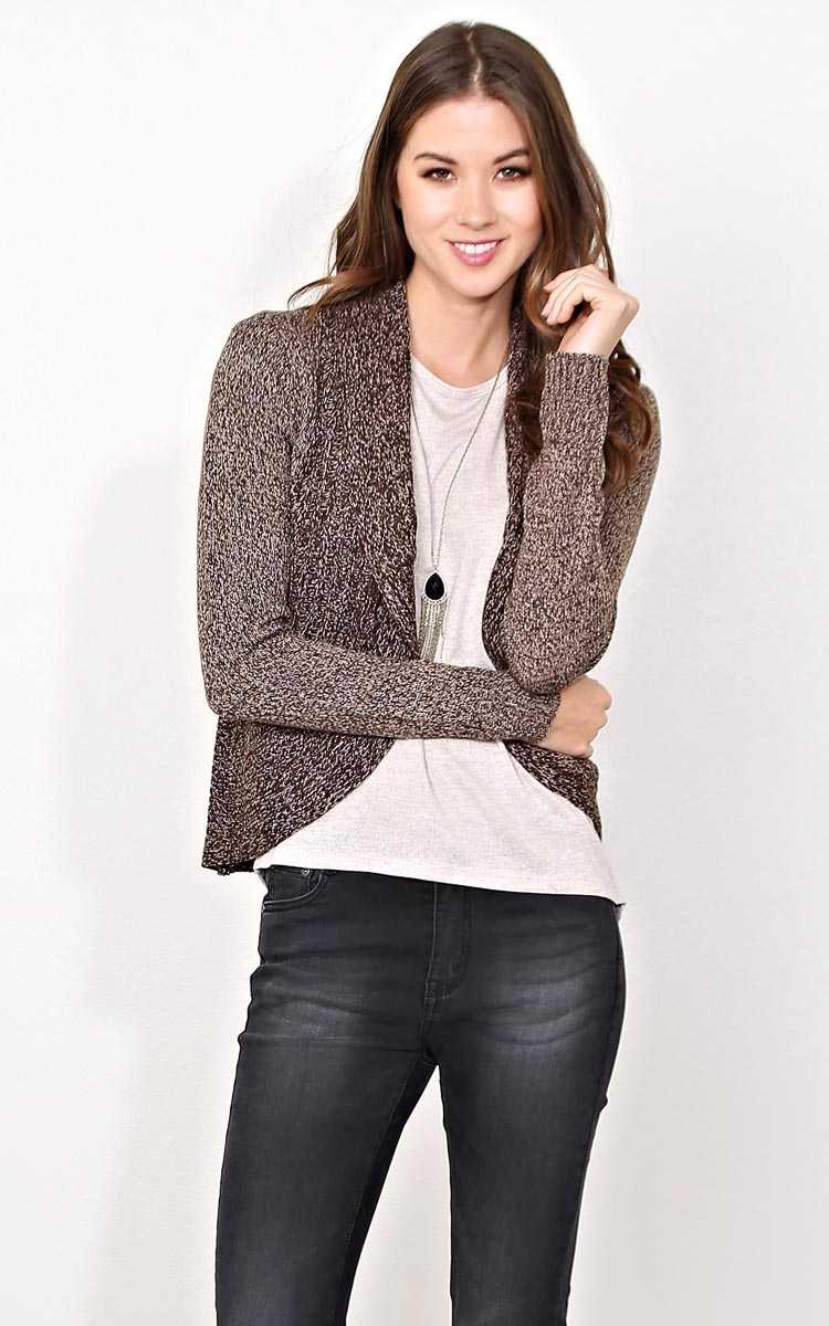 Chestnut Winter Knit Wrap - LGE - Taupe Combo in Size Large by Styles For Less