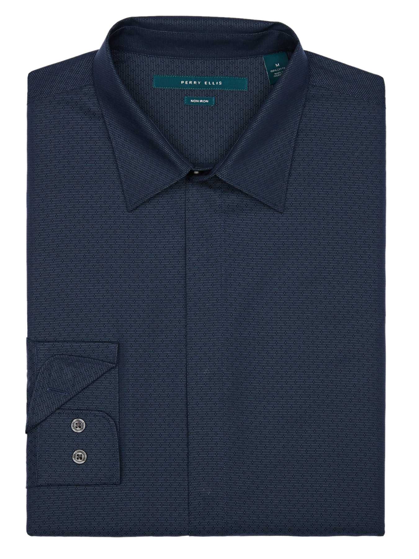 Perry Ellis Non-Iron Iridescent Tiny Diamond Shirt