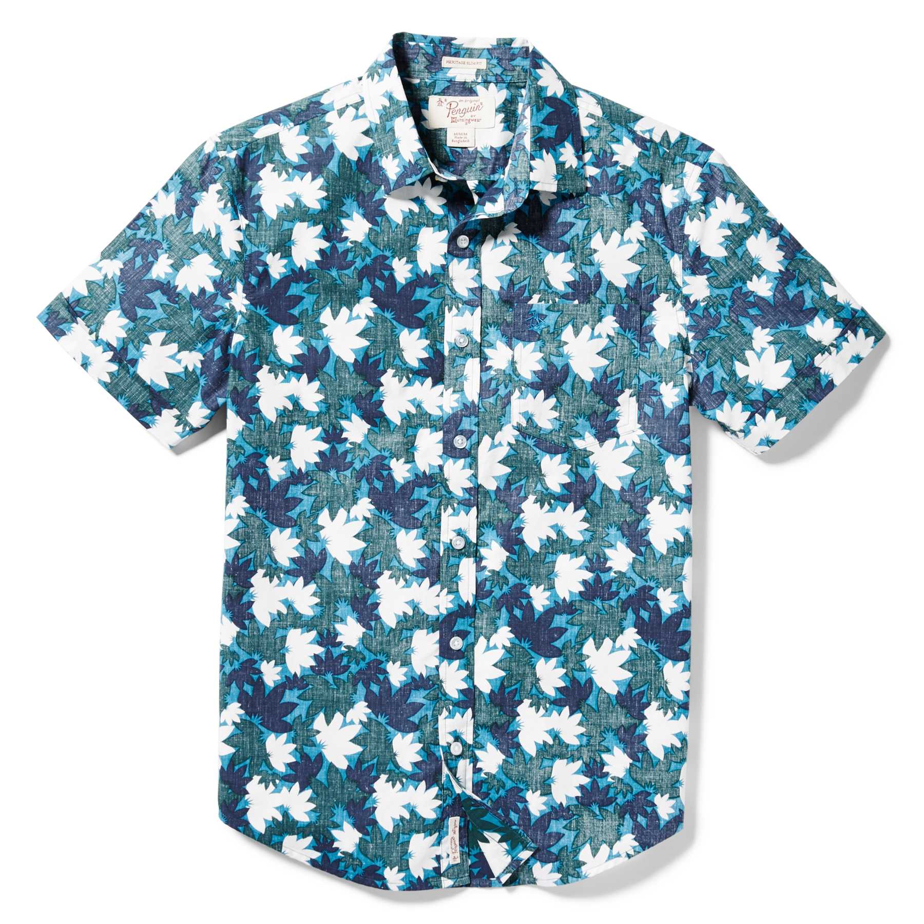 Original Penguin REVERSE PRINTED LEAVES SHIRT