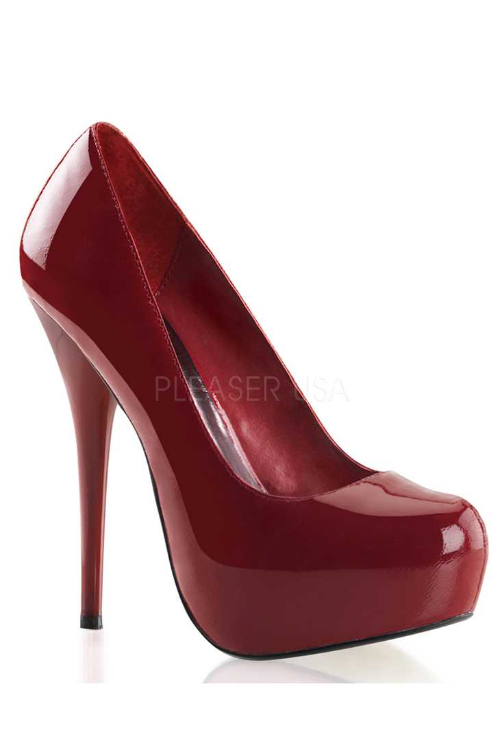Red Round Toe Platform High Heels Pumps Patent
