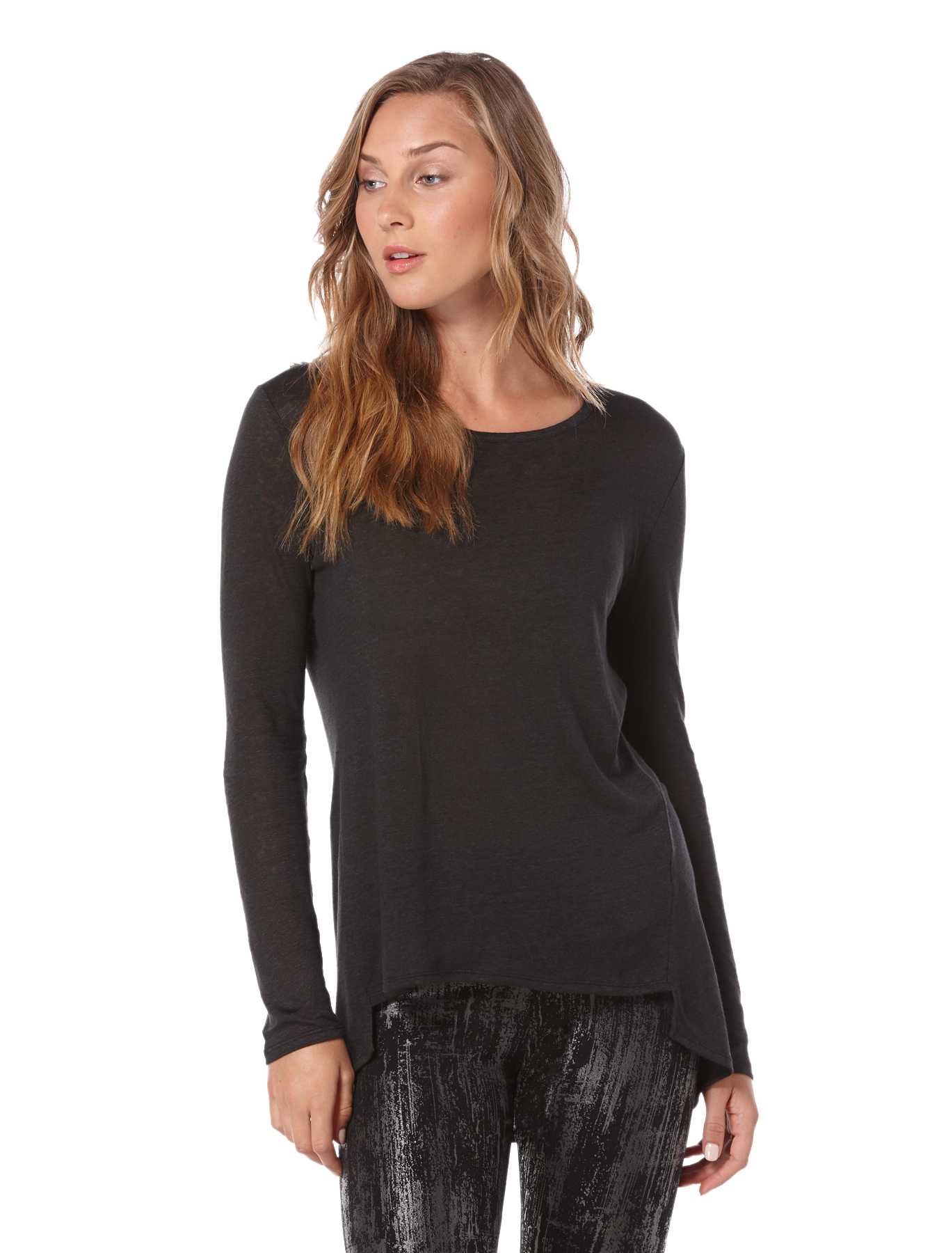 Peony Long Sleeve Linen Top