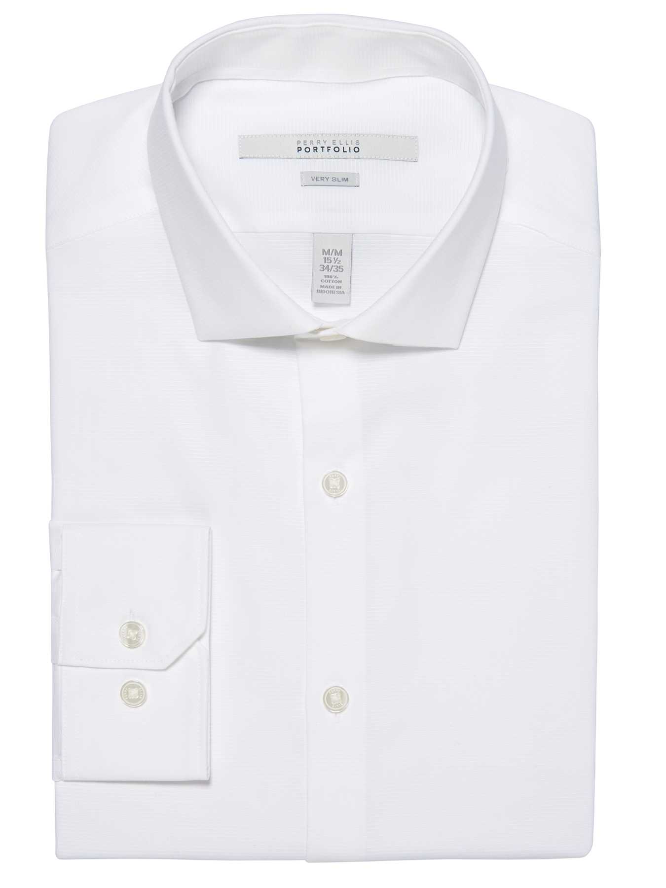 Perry Ellis Very Slim Horizontal Stripe Dress Shirt