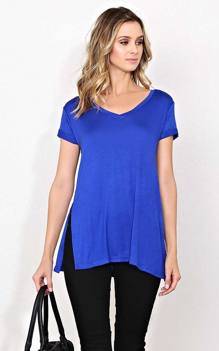 Blue Day Trip Knit Top - - Cobalt in Size by Styles For Less