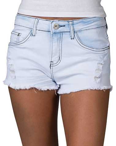 ESSENTIALS WOMENS Blue Clothing / Denim Shorts