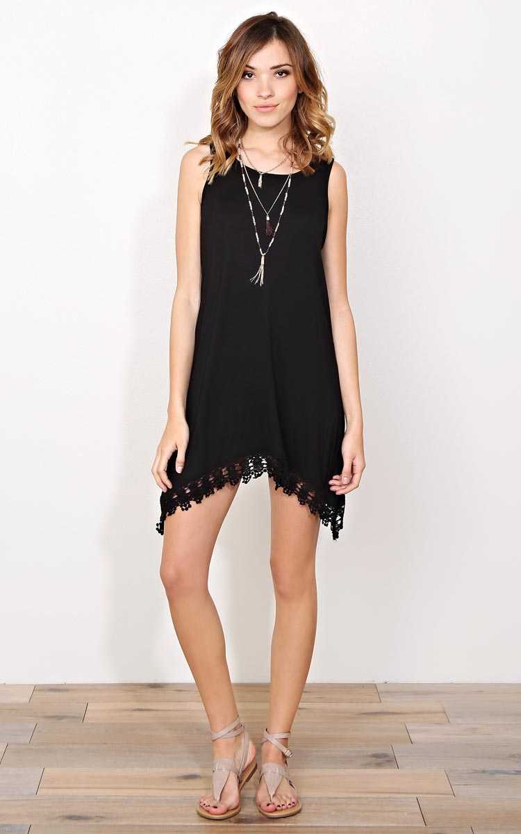 Natalia Knit Shift Dress - - Black in Size by Styles For Less
