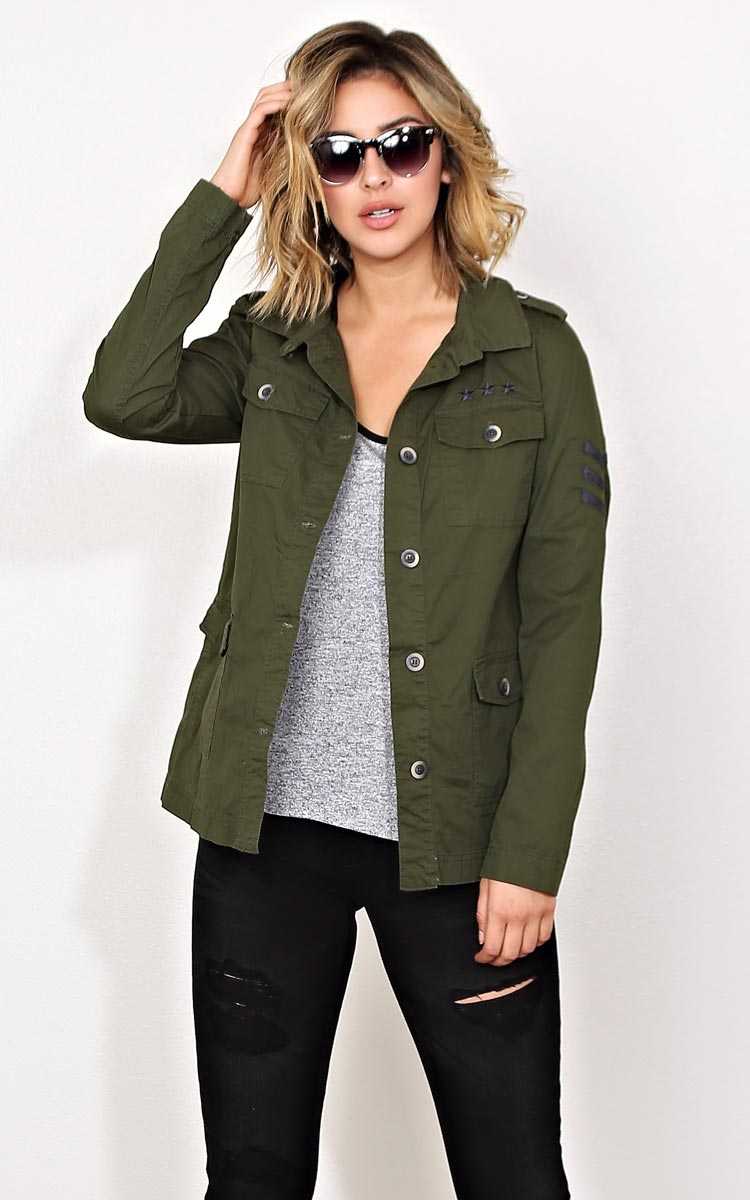Salute You Woven Anorak - - Dk Olive in Size by Styles For Less