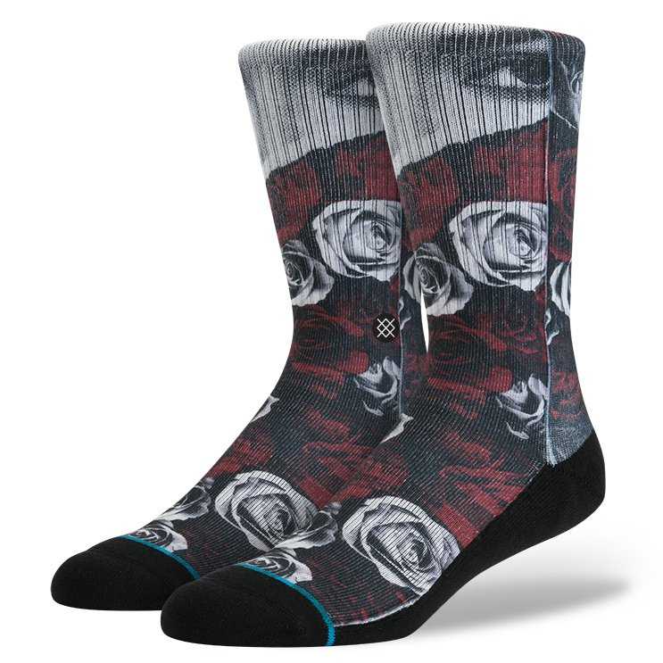 Stance Blocked RED M classic crew Socks