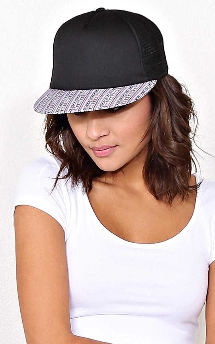 Aztec Tribe Trucker Hat - N/S - Black by Styles For Less