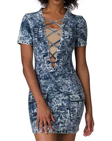 ESSENTIALS WOMENS Dark Blue Clothing / Dresses