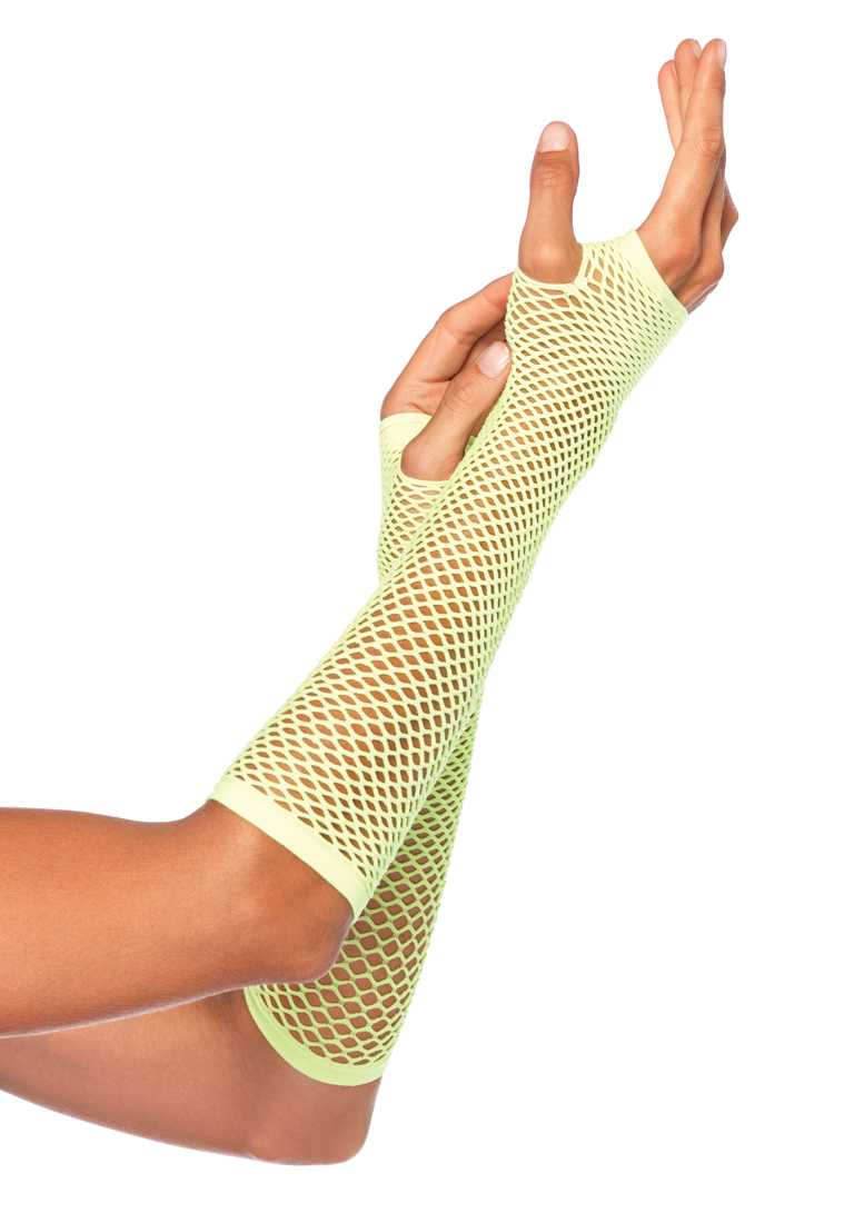 Neon Green Fingerless Gloves