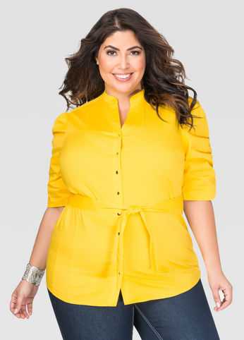 Puff Sleeve Button Shirt