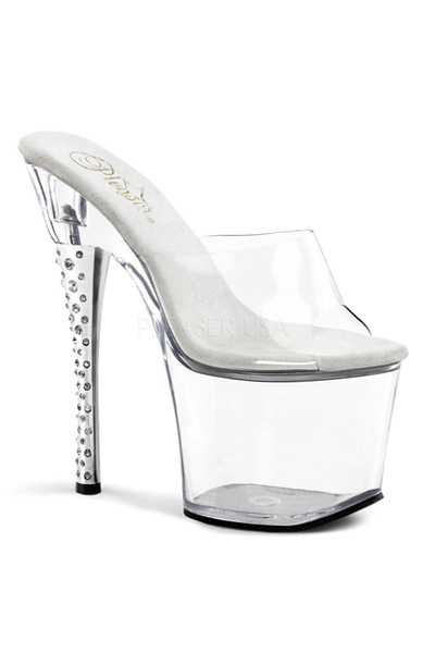 Clear Patent Platform Rhinestone High Heels